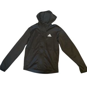 Adidas Black Hooded Jacket with Logo
